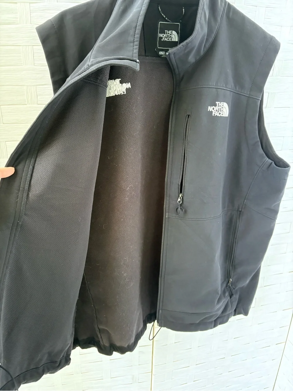 The North Face Men’s XL Black Vest Zippered Pockets Fleece Line Outdoors Utility